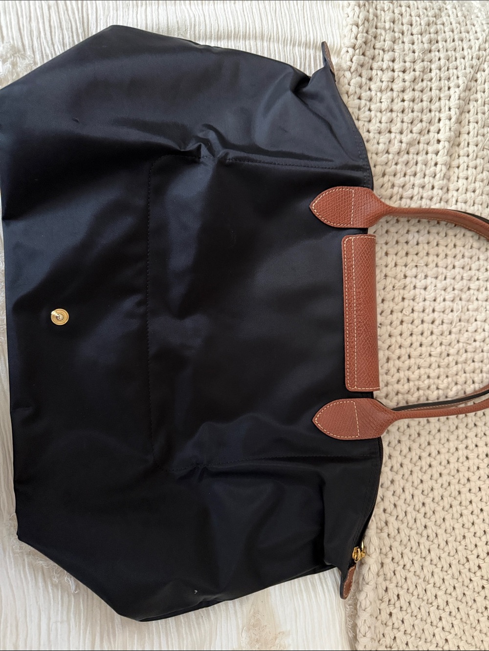 Longchamp Le Pliage Black and Brown Shoulder Bag - Picture 3 of 3